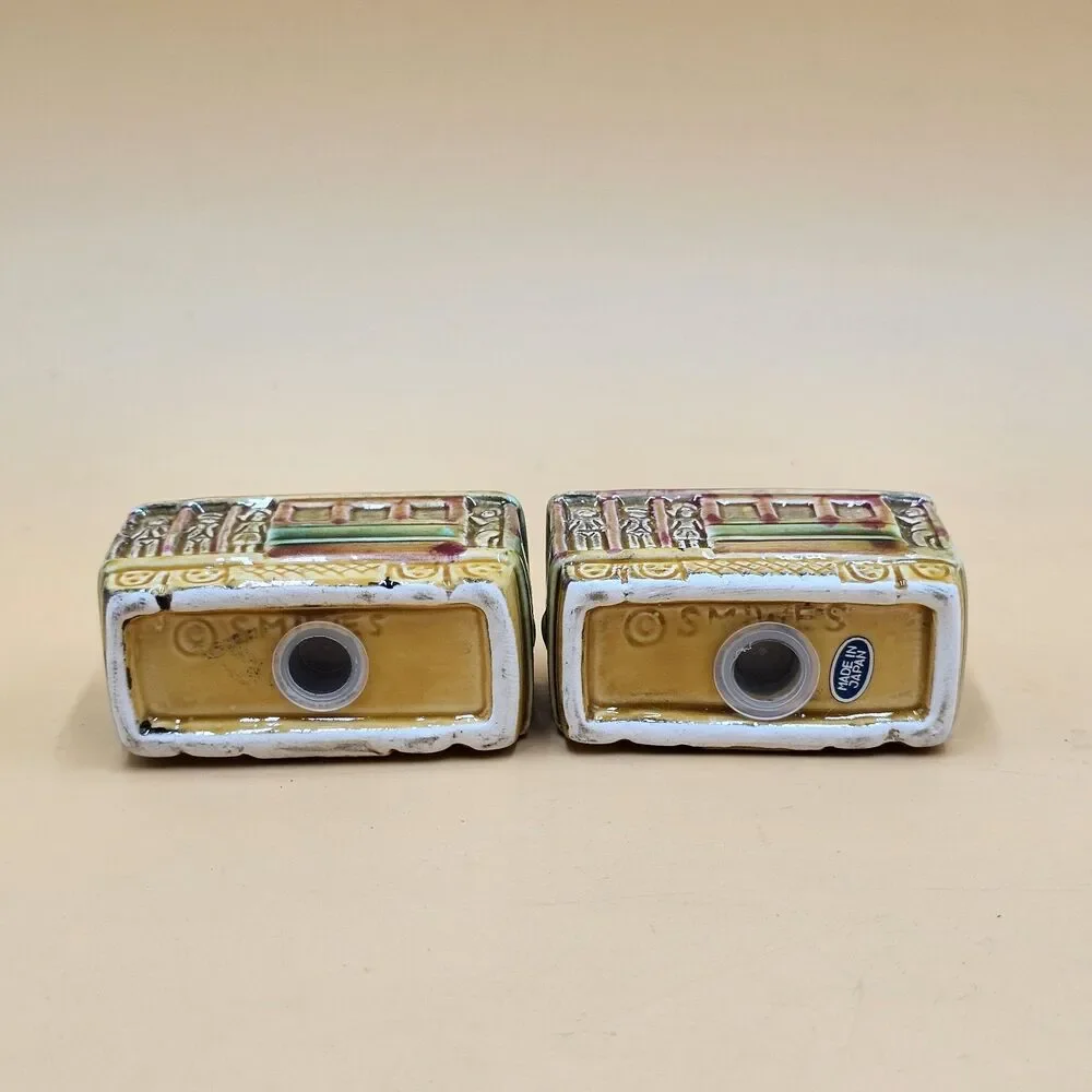Vintage San Francisco Cable Street Car Salt & Pepper Shakers Ceramic Japan 2